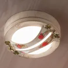 Lampa sufitowa lub ścienna na zewnątrz z ręcznie malowanego aluminium - Brindisi Viadurini