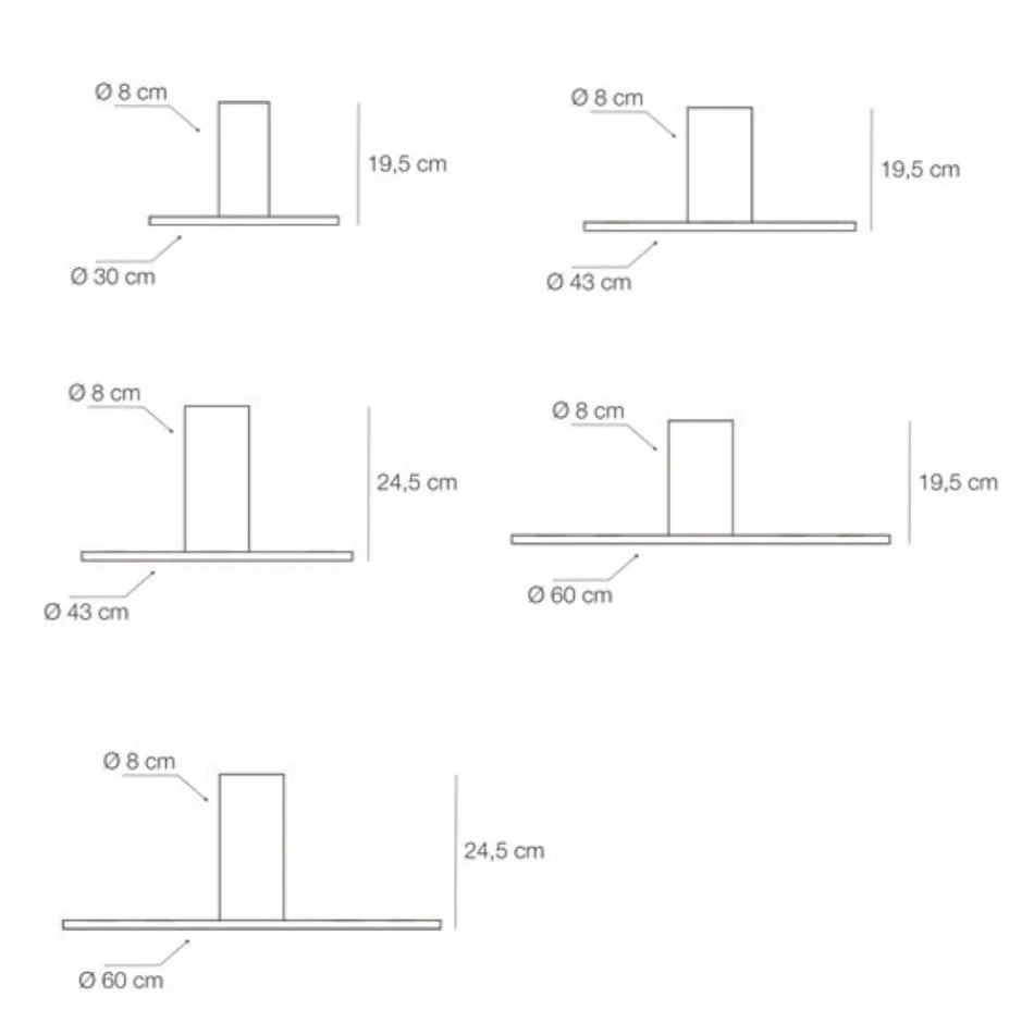 Lampa sufitowa z metalu w różnych wykończeniach i rozmiarach - Oświetlenie Viadurini