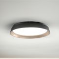 Okrągła Lampa Sufitowa LED w Czarno-Złotym Metalowym Nowoczesnym Designie - Rondola