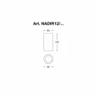 Okrągły tynk cementowo suficie lub Nadir 12 Aldo Bernardi Viadurini