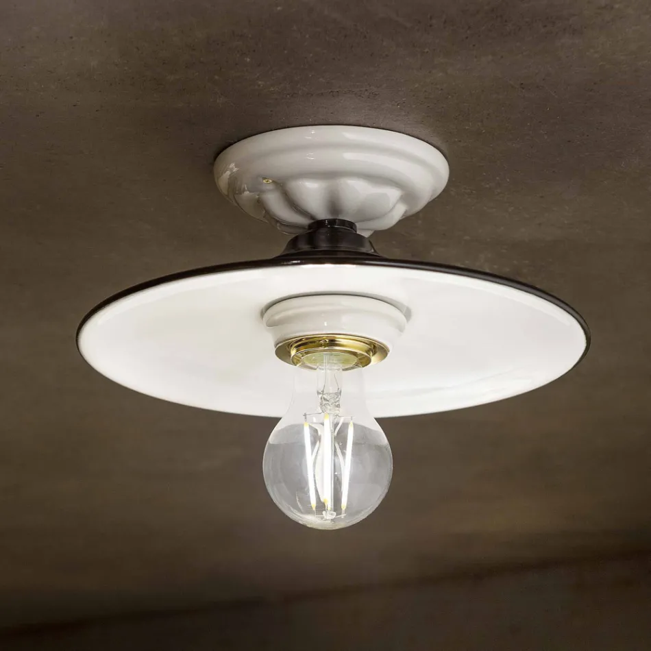 Lampa sufitowa z ceramiki Ferroluce, model Potenza Viadurini