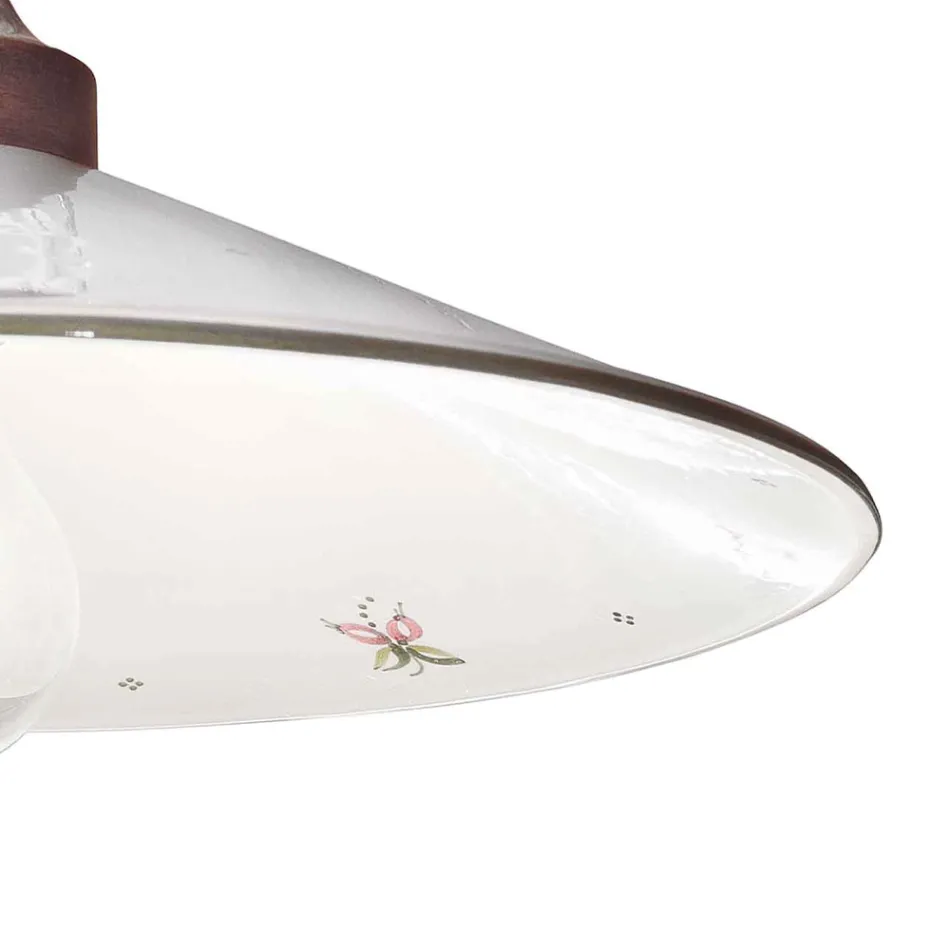 Lampa sufitowa Vintage z ceramiki i ręcznie robione żelazo w 3 rozmiarach - Asti Viadurini