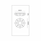 Lampa sufitowa w stylu vintage z polerowanego mosiądzu i szkła 2 rozmiary - Bound by Il Fanale Viadurini