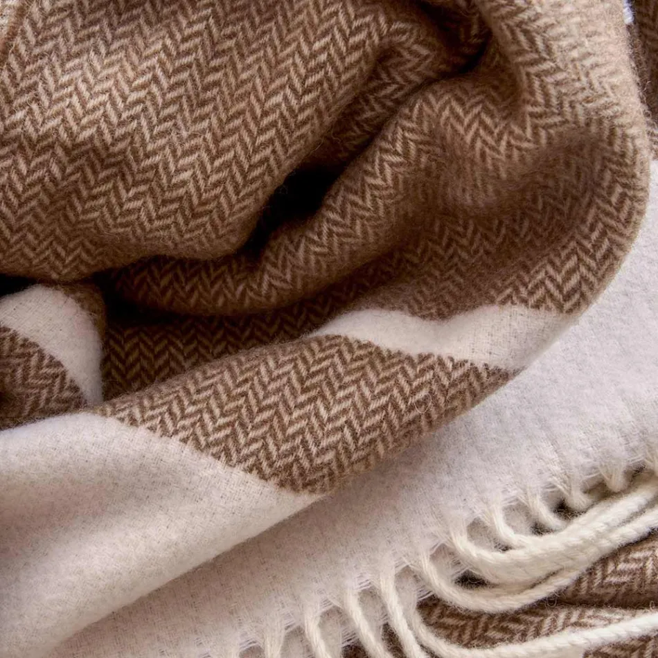 Ultra miękka i puszysta krata z mieszanki wełny wyprodukowana we Włoszech - Caldoso Viadurini