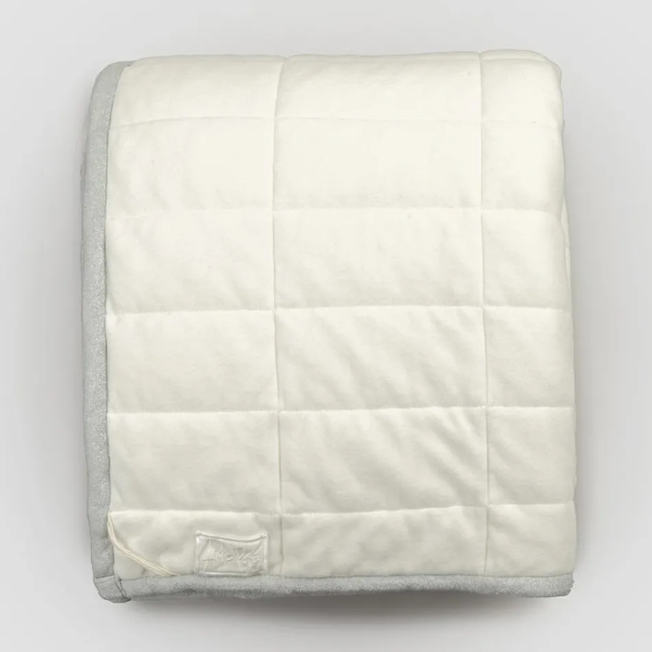 Krata z satyny bawełnianej i szenilu z lureksem, kredą lub obramowaniem retro - Tortoro Viadurini