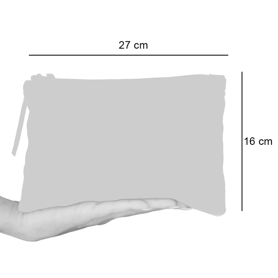 Artystyczna, ręcznie drukowana kopertówka, unikalny kawałek bawełny, 2 sztuki - Viadurini firmy Marchi Viadurini