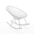 Metalowy fotel bujany do użytku wewnątrz i na zewnątrz - Elio Viadurini