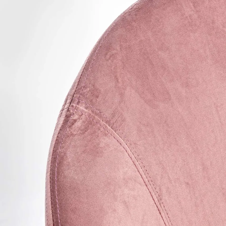 Tapicerowany fotel bujany z efektem aksamitu Skandynawski design - Pippy Viadurini