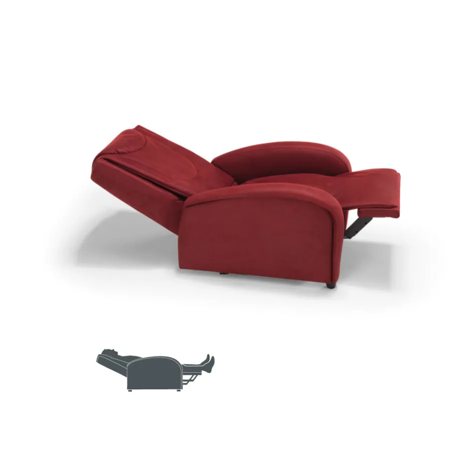 Dwusilnikowy fotel podnoszony z masażem shiatsu wyprodukowany we Włoszech Bria Viadurini