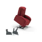 Dwusilnikowy fotel podnoszony z masażem shiatsu wyprodukowany we Włoszech Bria Viadurini