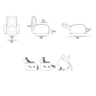 Dwusilnikowy fotel podnoszony z masażem shiatsu wyprodukowany we Włoszech Bria Viadurini