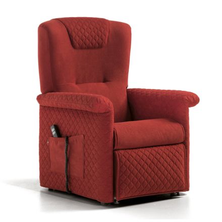 Krzesło podnoszone z 2 silnikami i funkcjami podnoszenia/relaksu/łóżka Made in Italy - Giorgia Viadurini