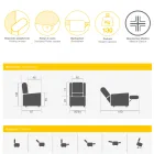 Podnośnik z 2 silnikami i funkcjami podnoszenia/relaksu/łóżka Made in Italy - Giorgia Viadurini