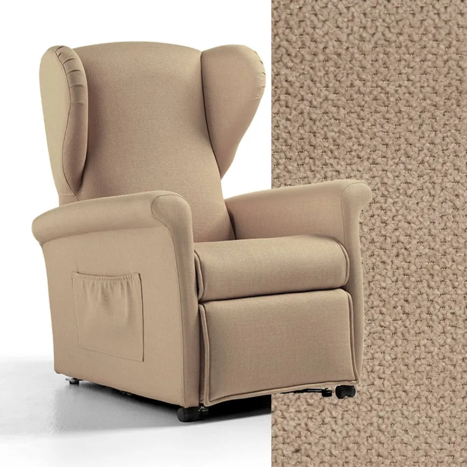 Fotel podnoszony z funkcjami podnoszenia, relaksu i łóżka Made in Italy - Talita Viadurini