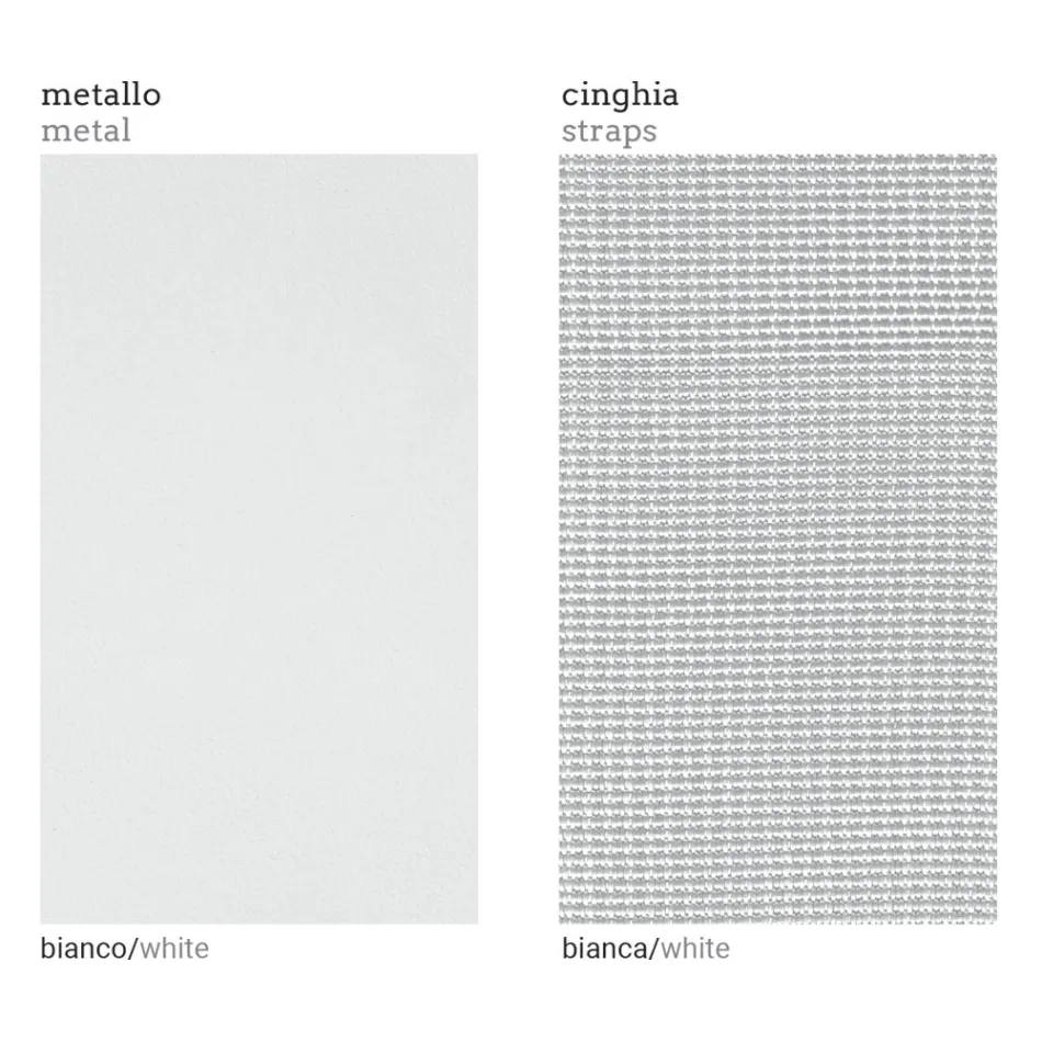 Prawy narożny fotel ogrodowy z aluminium i pasami Made in Italy - Juliediv Viadurini