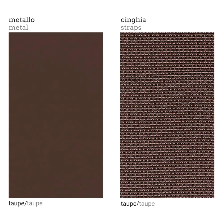 Prawy narożny fotel ogrodowy z aluminium i pasami Made in Italy - Juliediv Viadurini