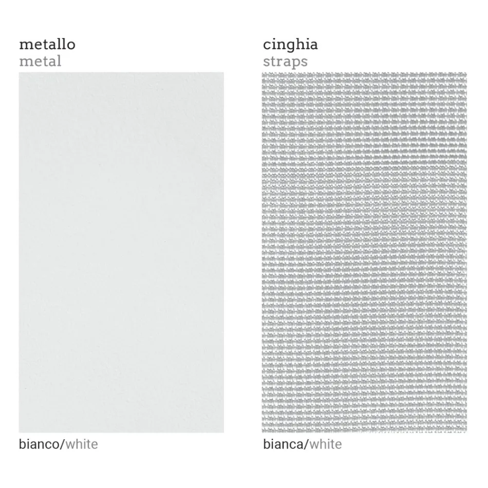 Lewy narożny fotel ogrodowy z aluminium i pasami Made in Italy - Juliediv Viadurini