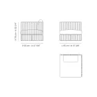 Lewy narożny fotel ogrodowy z aluminium i pasami Made in Italy - Juliediv Viadurini