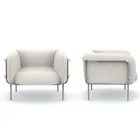 Niski fotel ogrodowy z wyściełanym siedziskiem Made in Italy - Sadzarka Viadurini