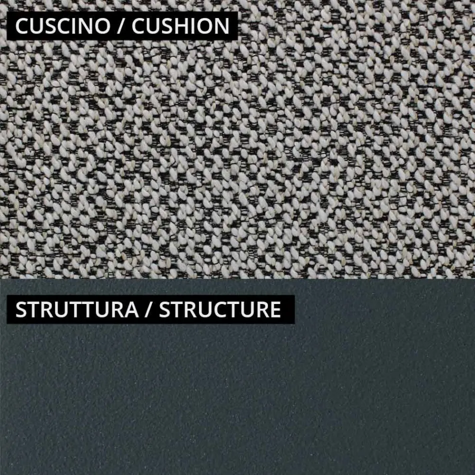 Niski fotel ogrodowy z wyściełanym siedziskiem Made in Italy - Sadzarka Viadurini