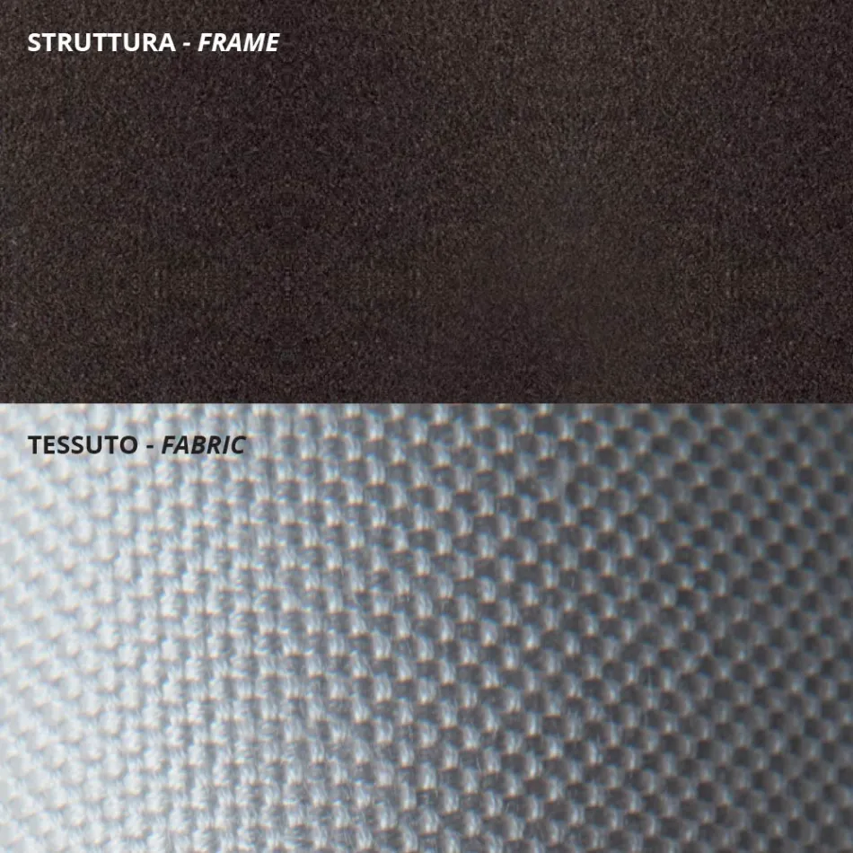 Niski fotel ogrodowy ze stali ocynkowanej z podłokietnikami Made in Italy - Selvaggia Viadurini