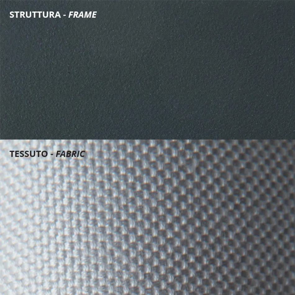 Niski fotel ogrodowy ze stali ocynkowanej z podłokietnikami Made in Italy - Selvaggia Viadurini