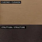 Niski fotel ogrodowy z metalu i poduszki Made in Italy - Fontana Viadurini