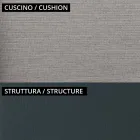 Niski fotel ogrodowy z metalu i poduszki Made in Italy - Fontana Viadurini