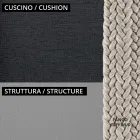 Niski fotel ogrodowy z poduszką w zestawie Wyprodukowano we Włoszech - Prato Viadurini