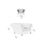 Klasyczny fotel ze stopami w kształcie cebuli z drewna bukowego Made in Italy - Spasso Viadurini