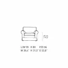 Klasyczny fotel do salonu tapicerowany tkaniną Made in Italy - Andromeda Viadurini