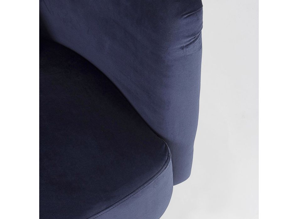 Klasyczny fotel z tapicerowanego drewna z efektem aksamitu Homemotion - Nichy Viadurini