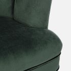 Klasyczny fotel z drewna sosnowego z efektem szarego lub zielonego aksamitu - Sammy Viadurini