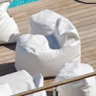 Fotel Projekt Chmura w kolorze białym faux skórzanym żeglarskiej Trona Viadurini