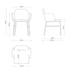 Wysokiej jakości kolorowy fotel z tkaniny i metalu wyprodukowany we Włoszech - Molde Viadurini