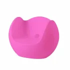 Fotel na biegunach Okrągły jasny Slide Blos wyprodukowany we Włoszech Viadurini