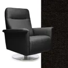 Fotel z obrotową stalową podstawą i podnóżkiem Made in Italy - Valentina Viadurini