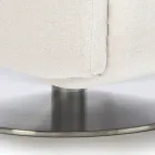 Fotel z obrotową stalową podstawą i podnóżkiem Made in Italy - Valentina Viadurini