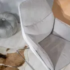 Fotel z metalową podstawą, strukturą polipropylenową i poduszkami z tkaniny - Tablet Viadurini