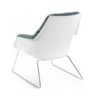 Fotel z metalową podstawą, strukturą polipropylenową i poduszkami z tkaniny - Tablet Viadurini