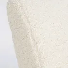 Fotel z podłokietnikami z drewna kauczukowego i siedziska z efektem wełny - Patrizia Viadurini