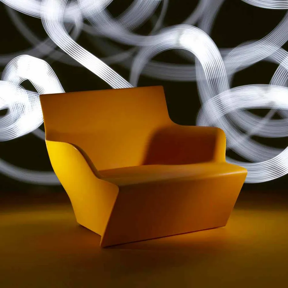 Fotel z podłokietnikami Slide Kami Nowoczesny design wykonany we Włoszech Viadurini