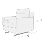 Fotel z poduszką siedziskową wyściełaną piórkiem i poliestrem Wyprodukowano we Włoszech - Malizioso Viadurini