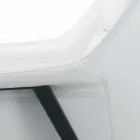 Fotel z czarną stalową konstrukcją i siedziskiem z ekoskóry Made in Italy - Modena Viadurini