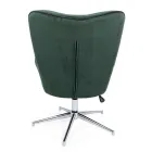 Fotel o regulowanej konstrukcji ze stali chromowanej i aksamitu - Giulia Viadurini