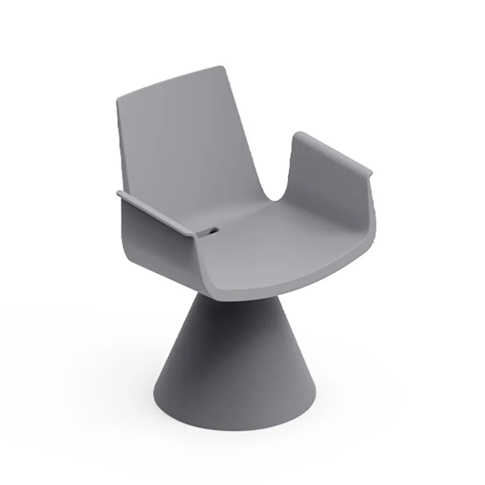 Fotel ogrodowy z podłokietnikami z polietylenu - basen Viadurini