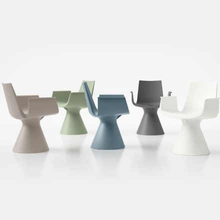 Fotel ogrodowy z podłokietnikami z polietylenu - basen Viadurini