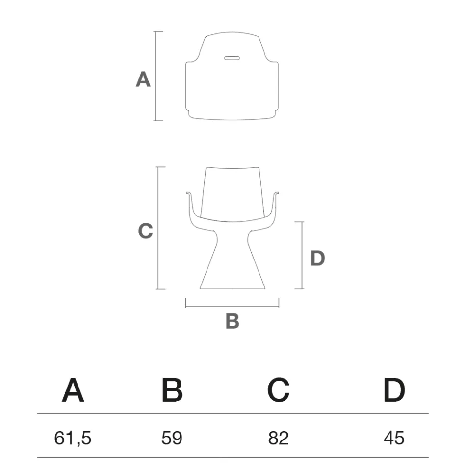 Fotel ogrodowy z podłokietnikami z polietylenu - basen Viadurini