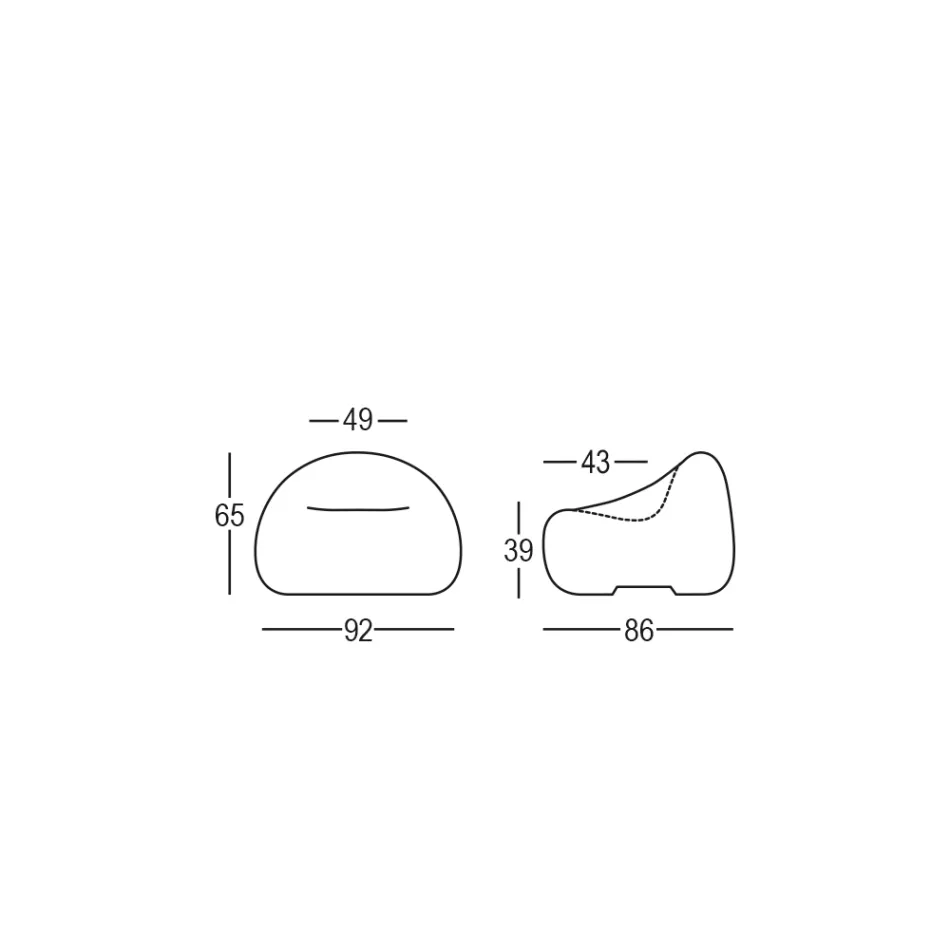 Designerski fotel ogrodowy z kolorowego polietylenu Wyprodukowano we Włoszech - Ervin Viadurini