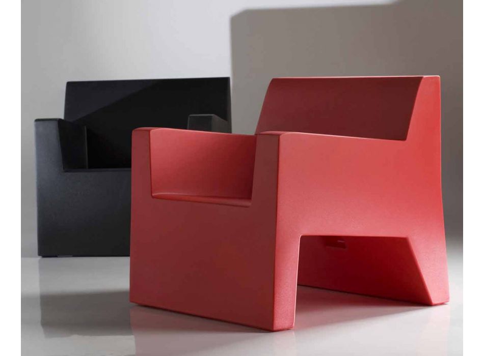 Jut by Vondom designerski fotel na zewnątrz z żywicy polietylenowej Viadurini